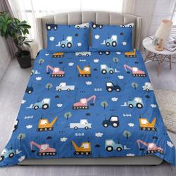Kids Construction Car Duvet Cover, Bedroom Decor BeddingGift For Your Girlfriend Boyfriend Gift For Love Gift For Friend Best Valentine Present Holiday Gift