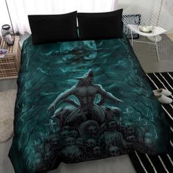 Skull Skeleton Werewolf Demon Bedding Set Gift For Your Girlfriend Boyfriend Gift For Love Gift For Friend Best Valentine Present Holiday Gift