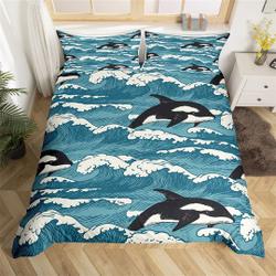 Cartoon Dolphin Bedding SetsGift For Your Girlfriend Boyfriend Gift For Love Gift For Friend Best Valentine Present Holiday Gift