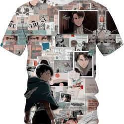 Attack on Titan Novelty 3D Anime Printed T-Shirt Meaningful Gift For Family Gift For Boyfriend Valentine Gift