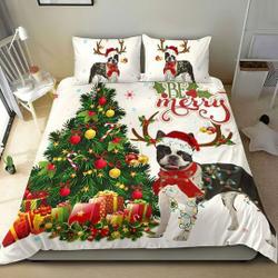 Boston Gorgeous Reindeer Christmas Christmas Bedding SetsGift For Your Girlfriend Boyfriend Gift For Love Gift For Friend Best Valentine Present Holiday Gift