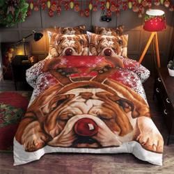 Bulldogs Christmas Bedding SetsGift For Your Girlfriend Boyfriend Gift For Love Gift For Friend Best Valentine Present Holiday Gift