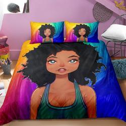 Bedding Set Twin, African American Black GirlGift For Your Girlfriend Boyfriend Gift For Love Gift For Friend Best Valentine Present Holiday Gift