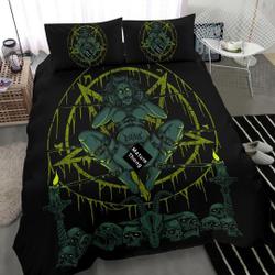 Skull Demon Satanic Baphomet Goat Satanic Pentagram Chain To Sin And Lovin It Bedding Set Gift For Your Girlfriend Boyfriend Gift For Love Gift For Friend Best Valentine Present Holiday Gift
