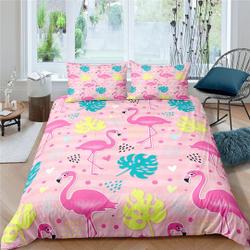 Flamingo  Bedding Set Gift For Your Girlfriend Boyfriend Gift For Love Gift For Friend Best Valentine Present Holiday Gift