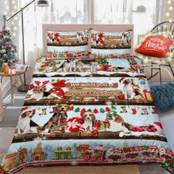 Beagle Christmas Merry Christmas Pattern Christmas Bedding SetsGift For Your Girlfriend Boyfriend Gift For Love Gift For Friend Best Valentine Present Holiday Gift