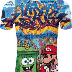 Fashion Street Graffiti T-Shirt Meaningful Gift For Family Gift For Boyfriend Valentine Gift