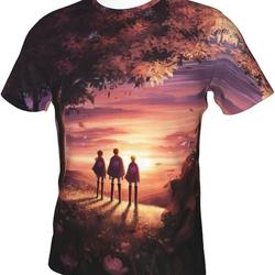Attack on Titan Novelty 3D Anime Printed T-Shirt Meaningful Gift For Family Gift For Boyfriend Valentine Gift