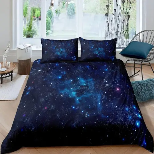 Star dust galaxy bedding Bedding Set Gift For Your Girlfriend Boyfriend Gift For Love Gift For Friend Best Valentine Present Holiday Gift