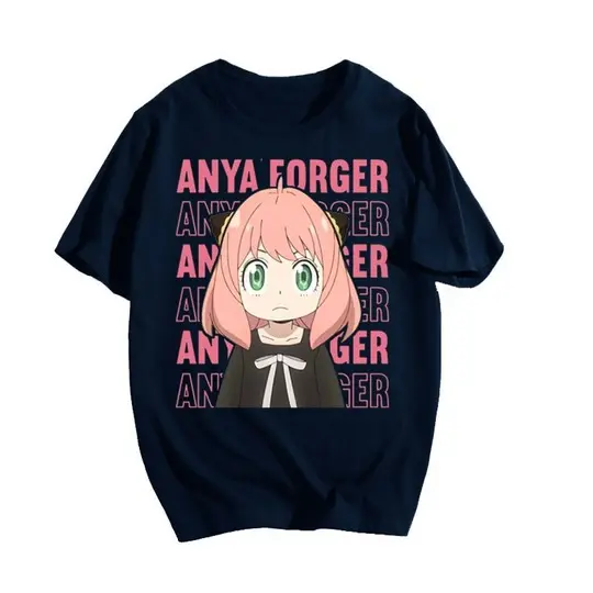 Cartoon SPY��FAMILY ANYA T-Shirt - Summer Casual Loose-Fit Short Sleeve Top Meaningful Gift For Family Gift For Boyfriend Valentine Gift