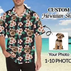 Custom Hawaii Shirt with Faces, Personalized Men's Hawaiian Shirt Gift For Your Girlfriend Boyfriend Gift For Love Gift For Friend Best Valentine Present Holiday Gift