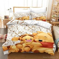 Winnie the Pooh ThreeDuvet Cover Pillowcase Bedding Set Gift For Your Girlfriend Boyfriend Gift For Love Gift For Friend Best Valentine Present Holiday Gift