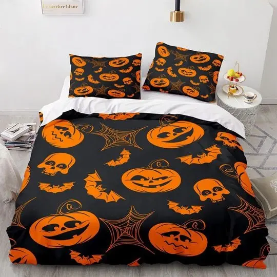 Pumpkin halloween bedding Set Gift For Your Girlfriend Boyfriend Gift For Love Gift For Friend Best Valentine Present Holiday Gift