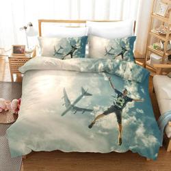 Kids Boys Airplane  Bedding Set Gift For Your Girlfriend Boyfriend Gift For Love Gift For Friend Best Valentine Present Holiday Gift