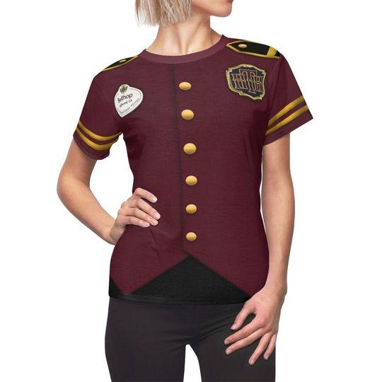Tower of Terror Women's Shirts, Bellhop Costume 3D T-shirt Meaningful Gift For Family Gift For Boyfriend Valentine Gift
