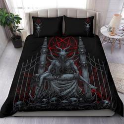Skull Satanic Goat Satanic Pentagram Serpent Bedding Set Gift For Your Girlfriend Boyfriend Gift For Love Gift For Friend Best Valentine Present Holiday Gift