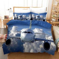3D Airplane Duvet Cover Set Modern  Bedding Set Gift For Your Girlfriend Boyfriend Gift For Love Gift For Friend Best Valentine Present Holiday Gift