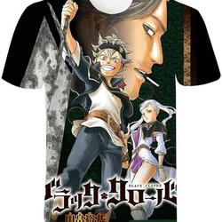 Black Clover Print Fashion Anime T-Shirt Meaningful Gift For Family Gift For Boyfriend Valentine Gift