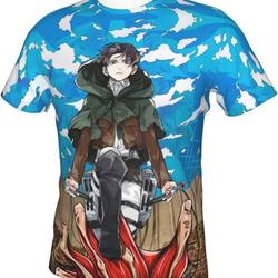 Attack on Titan Novelty 3D Anime Printed T-Shirt Meaningful Gift For Family Gift For Boyfriend Valentine Gift