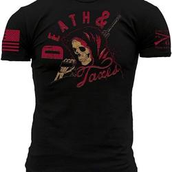 Grunt Style Death & Taxes T-Shirt Meaningful Gift For Family Gift For Boyfriend Valentine Gift