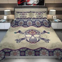 Skull Boho Mandala Bedding SetsGift For Your Girlfriend Boyfriend Gift For Love Gift For Friend Best Valentine Present Holiday Gift