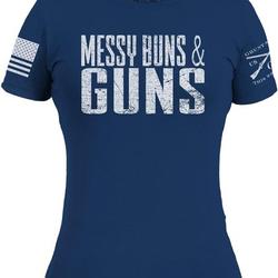 Grunt Style Messy Buns & Guns T-Shirt Meaningful Gift For Family Gift For Boyfriend Valentine Gift