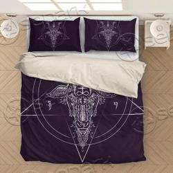 Comfortable Black Satanic Bedding SetsGift For Your Girlfriend Boyfriend Gift For Love Gift For Friend Best Valentine Present Holiday Gift