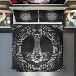 Hammer Mjolnir Viking Bedding SetsGift For Your Girlfriend Boyfriend Gift For Love Gift For Friend Best Valentine Present Holiday Gift