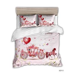Duvet Cover Set 3D Roman Carriage Horse Butterfly Flower Bedding Set Gift For Your Girlfriend Boyfriend Gift For Love Gift For Friend Best Valentine Present Holiday Gift