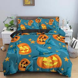 Witchy pumpkin Halloween Bedding Set Gift For Your Girlfriend Boyfriend Gift For Love Gift For Friend Best Valentine Present Holiday Gift