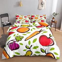 Fruit Vegetable Garden Bedding Set Gift For Your Girlfriend Boyfriend Gift For Love Gift For Friend Best Valentine Present Holiday Gift