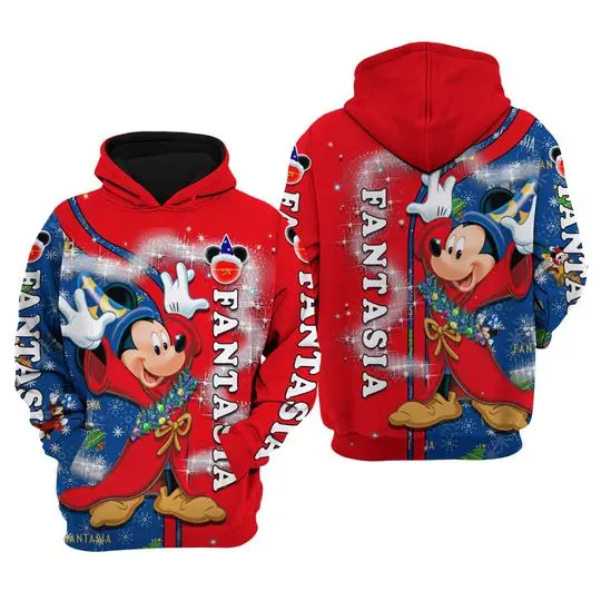 Mickey Fantasia Christmas Disney 3D Hoodie