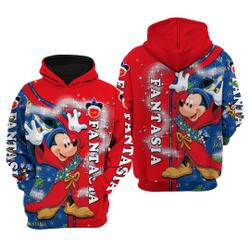 Mickey Fantasia Christmas Disney 3D Hoodie