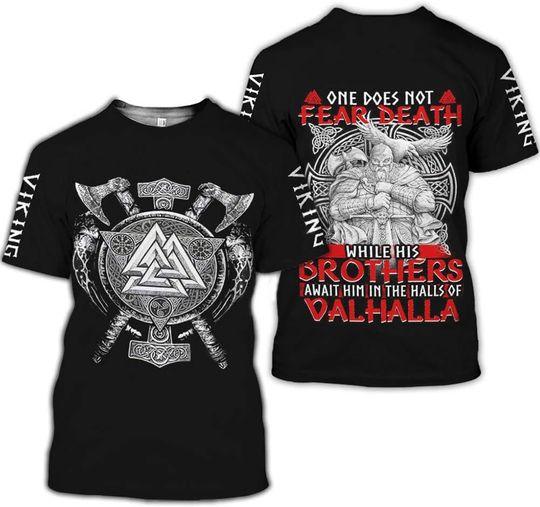 Viking Valhalla Nordic Myth 3D T-Shirt Meaningful Gift For Family Gift For Boyfriend Valentine Gift