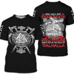 Viking Valhalla Nordic Myth 3D T-Shirt Meaningful Gift For Family Gift For Boyfriend Valentine Gift