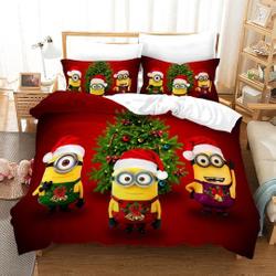 Christmas Minions Style Bedding Set Gift For Your Girlfriend Boyfriend Gift For Love Gift For Friend Best Valentine Present Holiday Gift