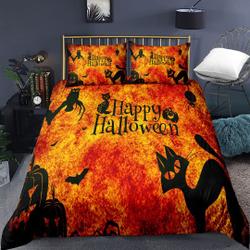 Cute Halloween Bedding Set PumpkinGift For Your Girlfriend Boyfriend Gift For Love Gift For Friend Best Valentine Present Holiday Gift