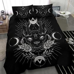 Gothic Occult Black Cat Unique Sphinx Style Bedding Set Gift For Your Girlfriend Boyfriend Gift For Love Gift For Friend Best Valentine Present Holiday Gift