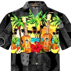 Hawaiian Ukulele Hawaiian shirt Gift For Your Girlfriend Boyfriend Gift For Love Gift For Friend Best Valentine Present Holiday Gift