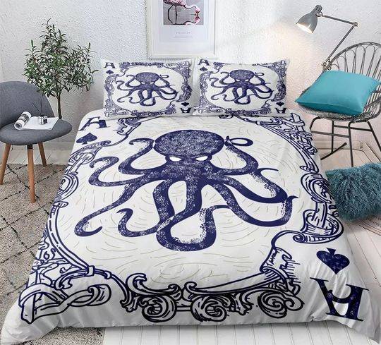 Octopus Bedding Set Gift For Your Girlfriend Boyfriend Gift For Love Gift For Friend Best Valentine Present Holiday Gift