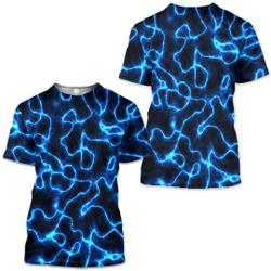 Rave Electric Blue Lightning 3D T Shirt Meaningful Gift For Family Gift For Boyfriend Valentine Gift