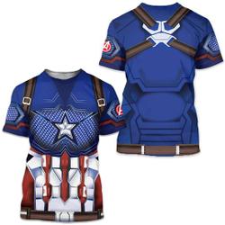 Marvel Captain America Costume Disney Graphics Cartoon Outfits 3D T Shirt Meaningful Gift For Family Gift For Boyfriend Valentine Gift
