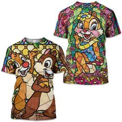 Chipmunks Chip 'N' Dale Geometric Patterns Disney 3D T-shirts Meaningful Gift For Family Gift For Boyfriend Valentine Gift