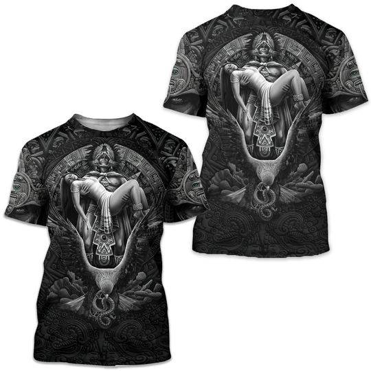 Aztec Warrior 3D T-Shirt Meaningful Gift For Family Gift For Boyfriend Valentine Gift