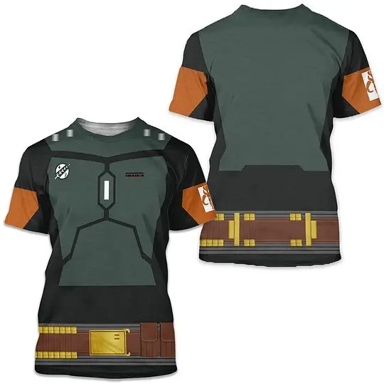 Unisex Boba Fett Costume - Star Wars T-Shirt Halloween Cosplay Costume Meaningful Gift For Family Gift For Boyfriend Valentine Gift