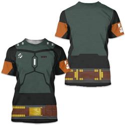 Unisex Boba Fett Costume - Star Wars T-Shirt Halloween Cosplay Costume Meaningful Gift For Family Gift For Boyfriend Valentine Gift