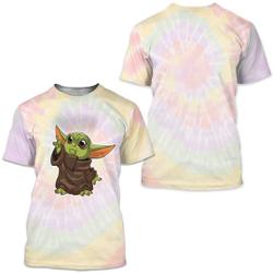 Tie Dye Disney Mandalorian Shirt, Mandalorian Grogu Shirt, Disney Star Wars Tee, Meaningful Gift For Family Gift For Boyfriend Valentine Gift