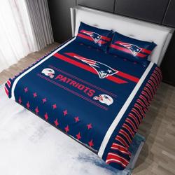 New England Patriots Football Team Logo Bedding Set Gift For Your Girlfriend Boyfriend Gift For Love Gift For Friend Best Valentine Present Holiday Gift
