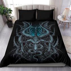 Skull Satanic Goat Bedding Set Gift For Your Girlfriend Boyfriend Gift For Love Gift For Friend Best Valentine Present Holiday Gift