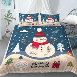 Merry Christmas winter snowman Bedding setsGift For Your Girlfriend Boyfriend Gift For Love Gift For Friend Best Valentine Present Holiday Gift